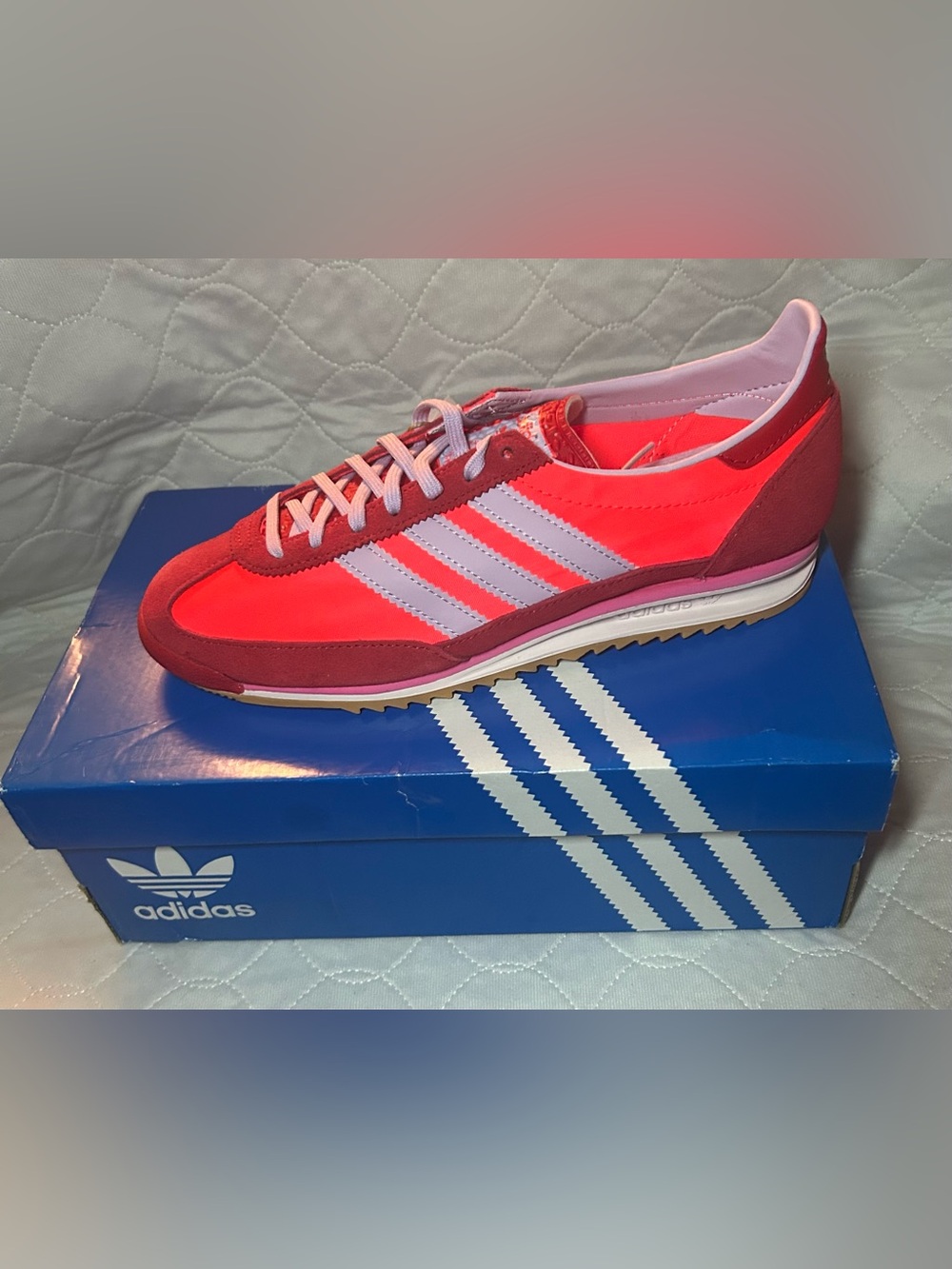 adidas SL 72 OG W Box Label in Blue and White